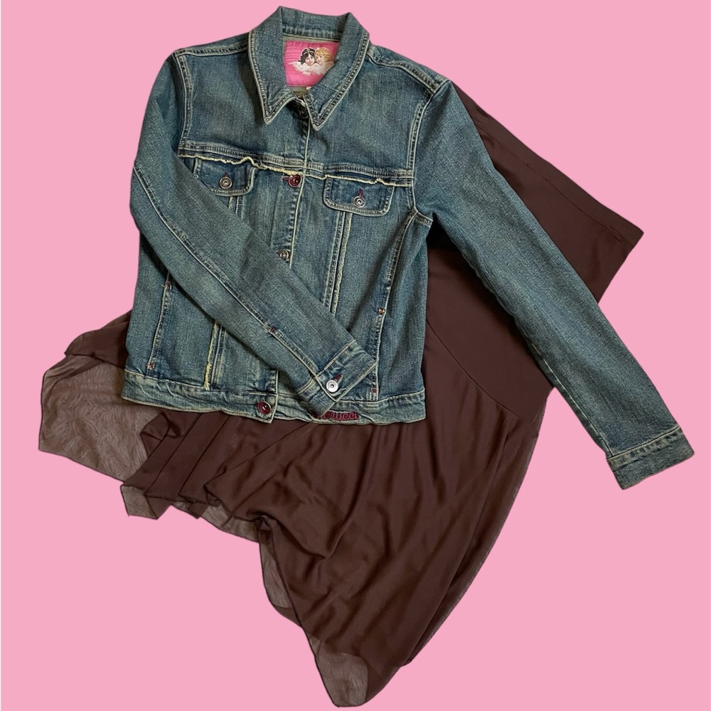 Vintage y2k Fiorucci floral denim jacket - Picture 3 of 17